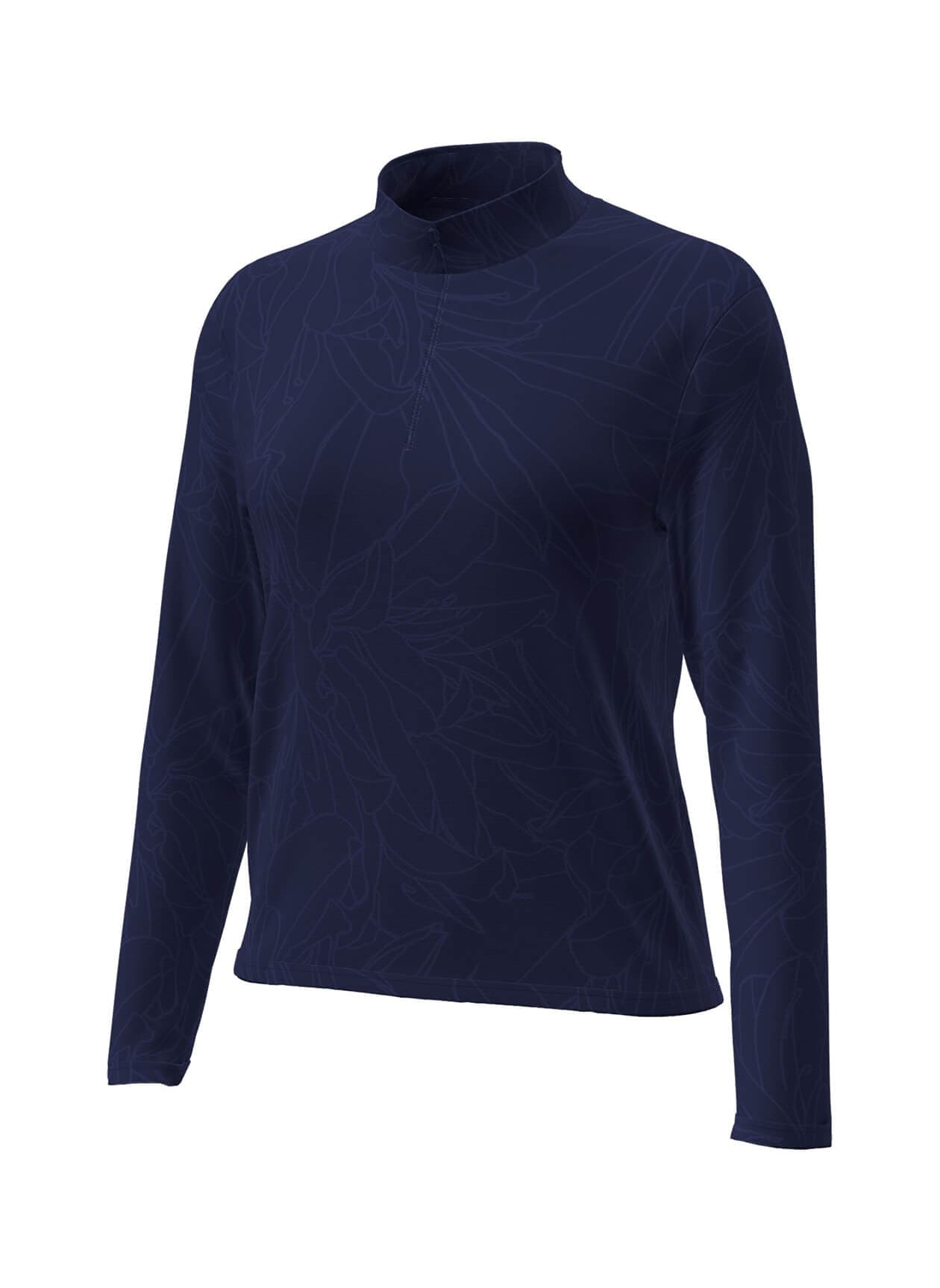 Under Armour Women's Azalea Jacquard Quarter-Zip - Navy LG