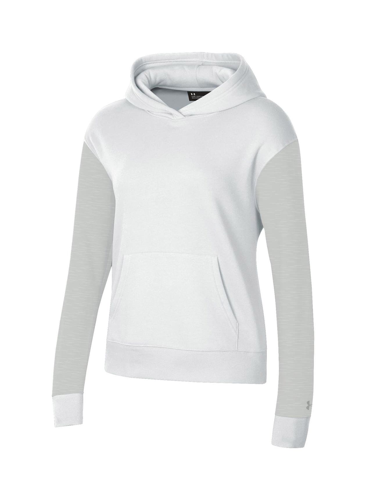 Under Armour Women's All Day Fleece Hoodie - White / Silver Heather LG