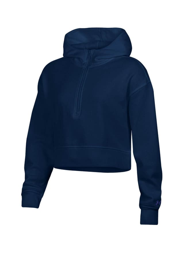 Under Armour Women's Women's Rival Fleece Half-Zip Hooded Sweatshirt - Navy LG