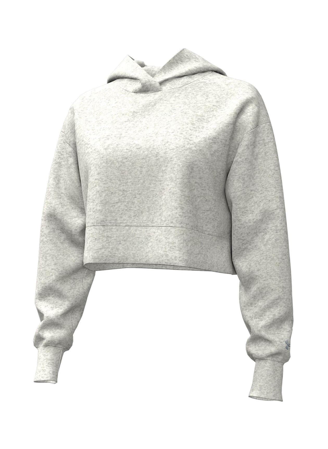 Under Armour Women's Women's Rival Fleece Cropped Hoodie - Light Grey LG