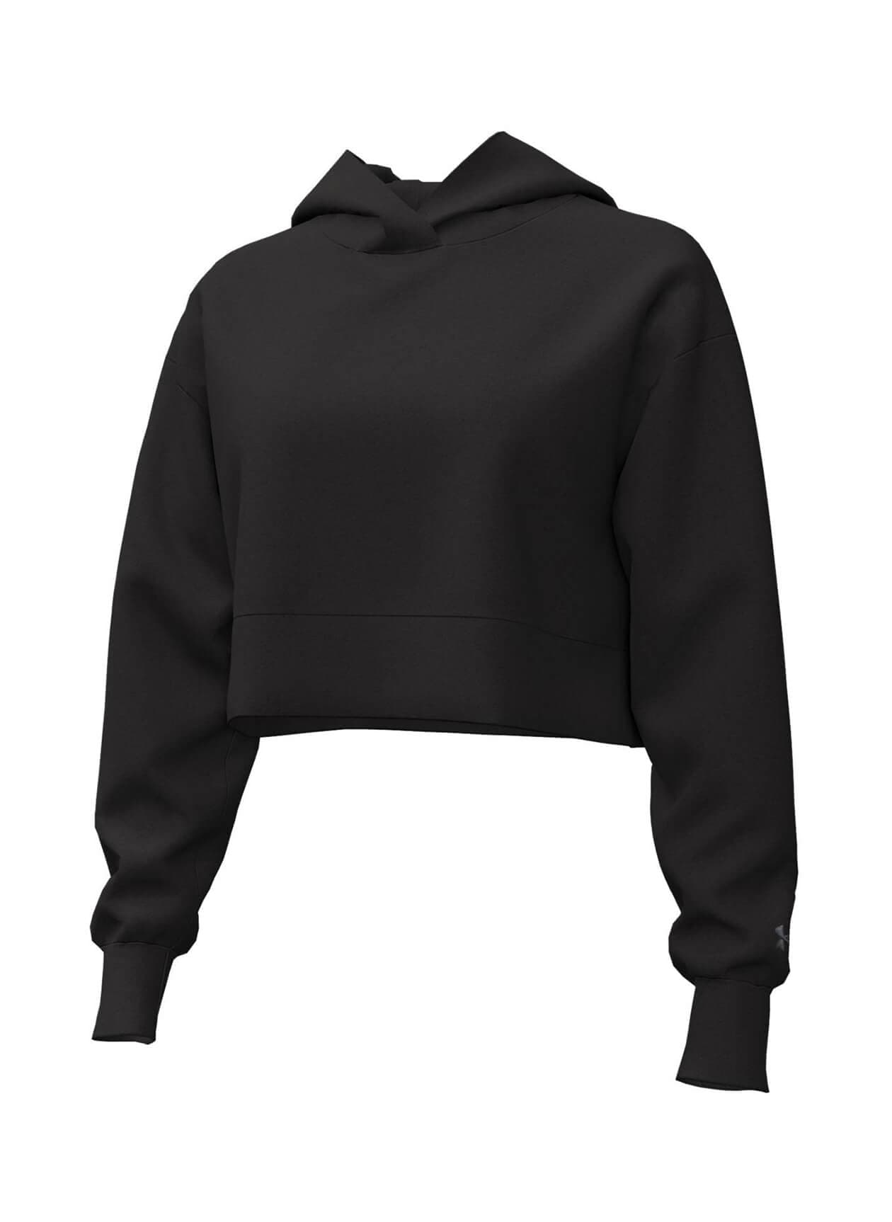 Under Armour Women's Women's Rival Fleece Cropped Hoodie - Black LG