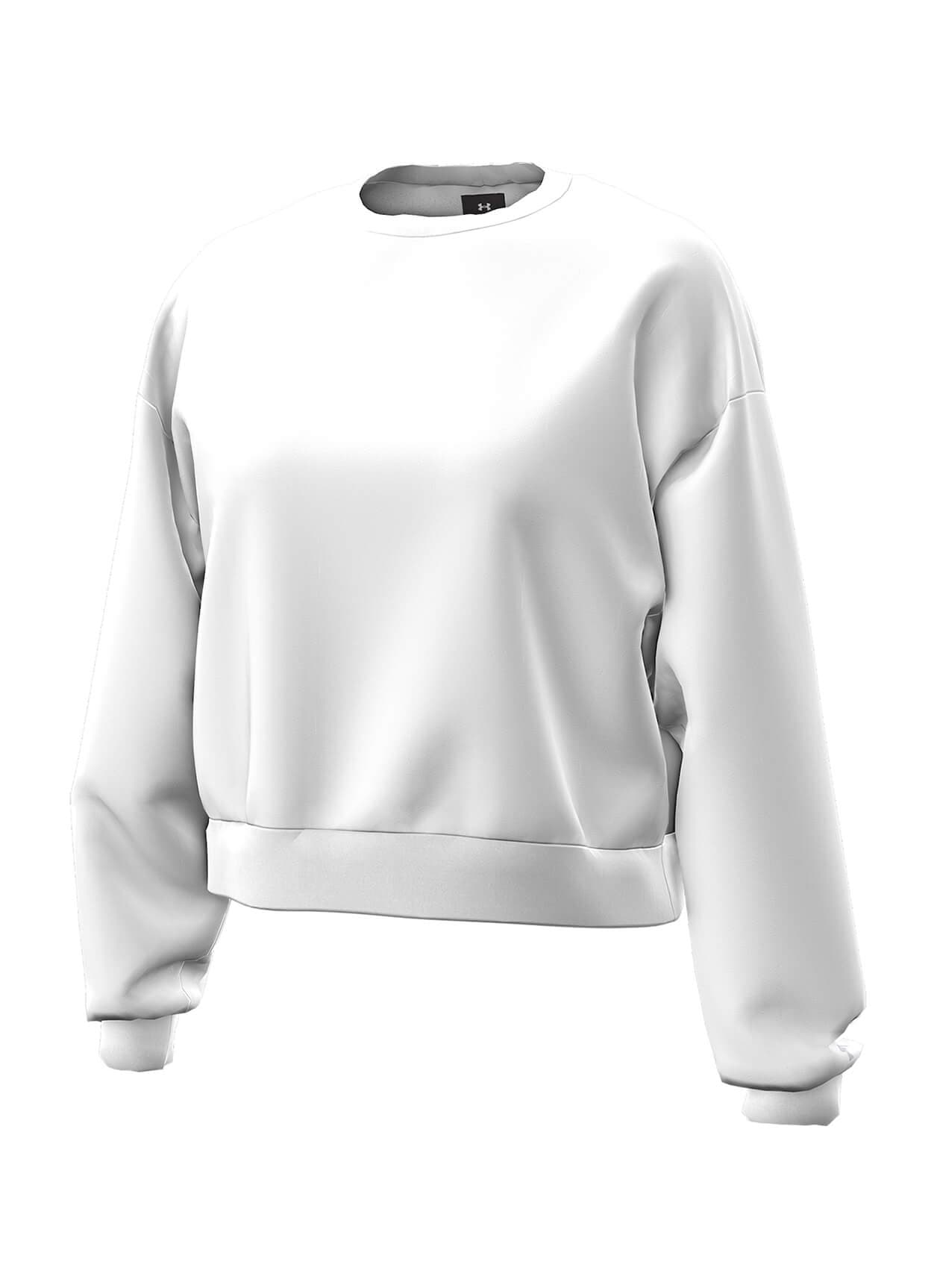 Under Armour Women's Icon Fleece Crewneck Sweatshirt - White LG