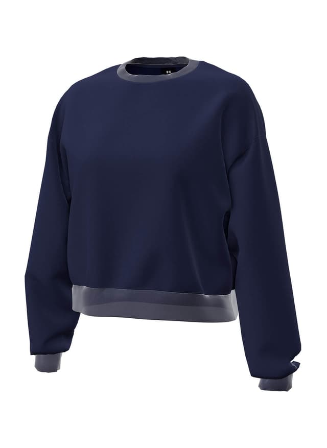 Under Armour Women's Icon Fleece Crewneck Sweatshirt - Navy LG