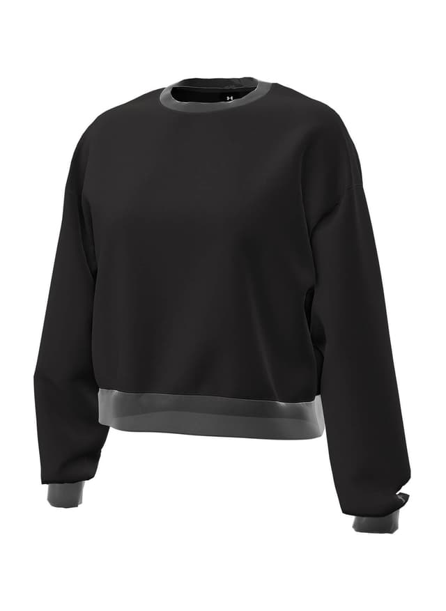 Under Armour Women's Icon Fleece Crewneck Sweatshirt - Black LG