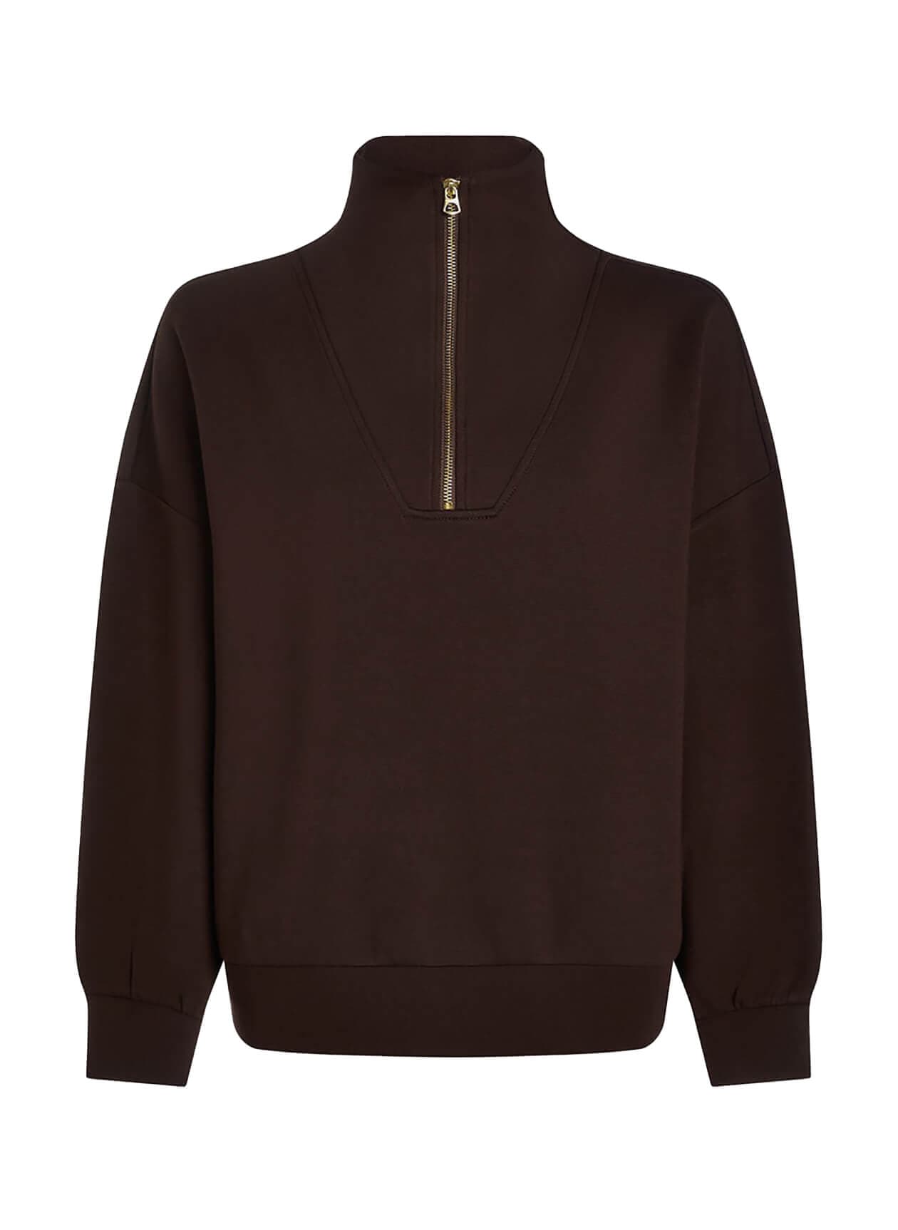Varley Women's Hawley Half-Zip Sweat - Coffee Bean (COBE) LG