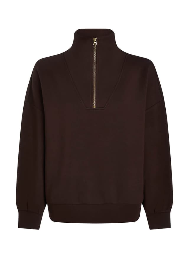 Varley Women's Hawley Half-Zip Sweat - Coffee Bean (COBE) LG
