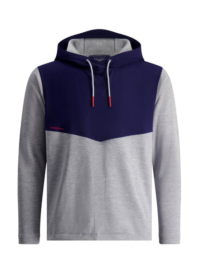 Zero Restriction Men's Tyson Hoodie - Grey Heather / Navy 3XL
