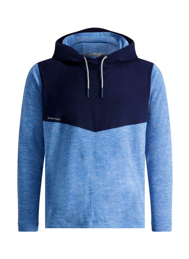 Zero Restriction Men's Tyson Hoodie - Navy / Dodger Blue Heather 3XL