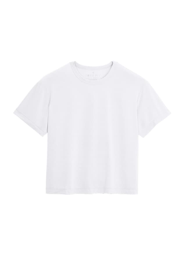 Free Fly Women's Elevate Lightweight Tee - Bright White (022) LG