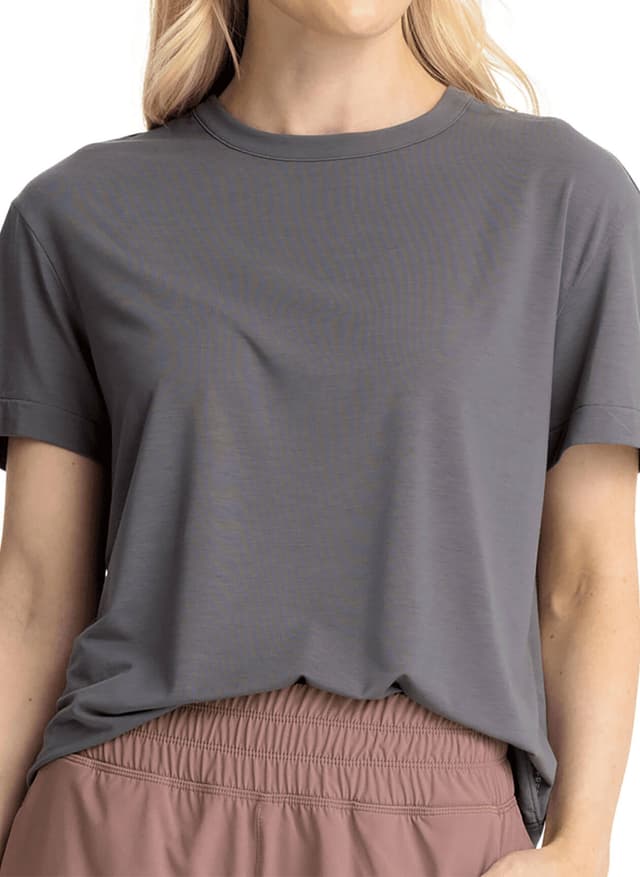 Free Fly Women's Elevate Lightweight Tee - Dark Grey LG