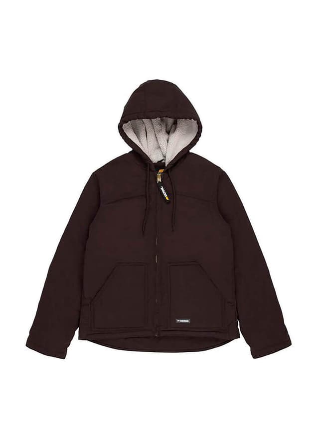 Berne Ladies' Softstone Hooded Coat - Dark Brown (DBR) 3XL