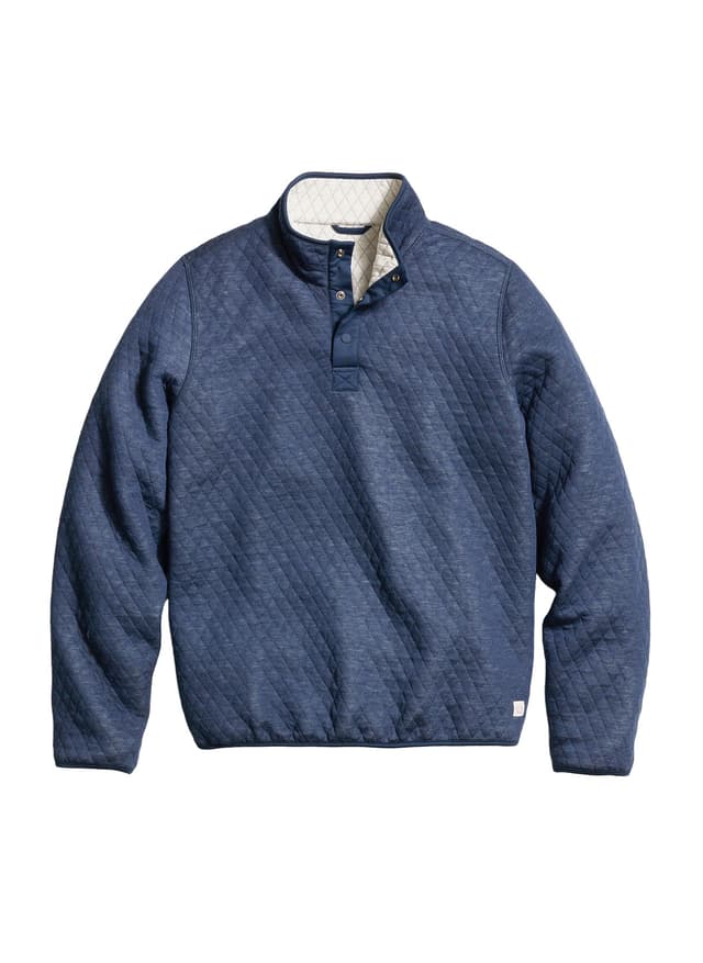 Marine Layer Women's Reversible Corbet Pullover - Navy LG