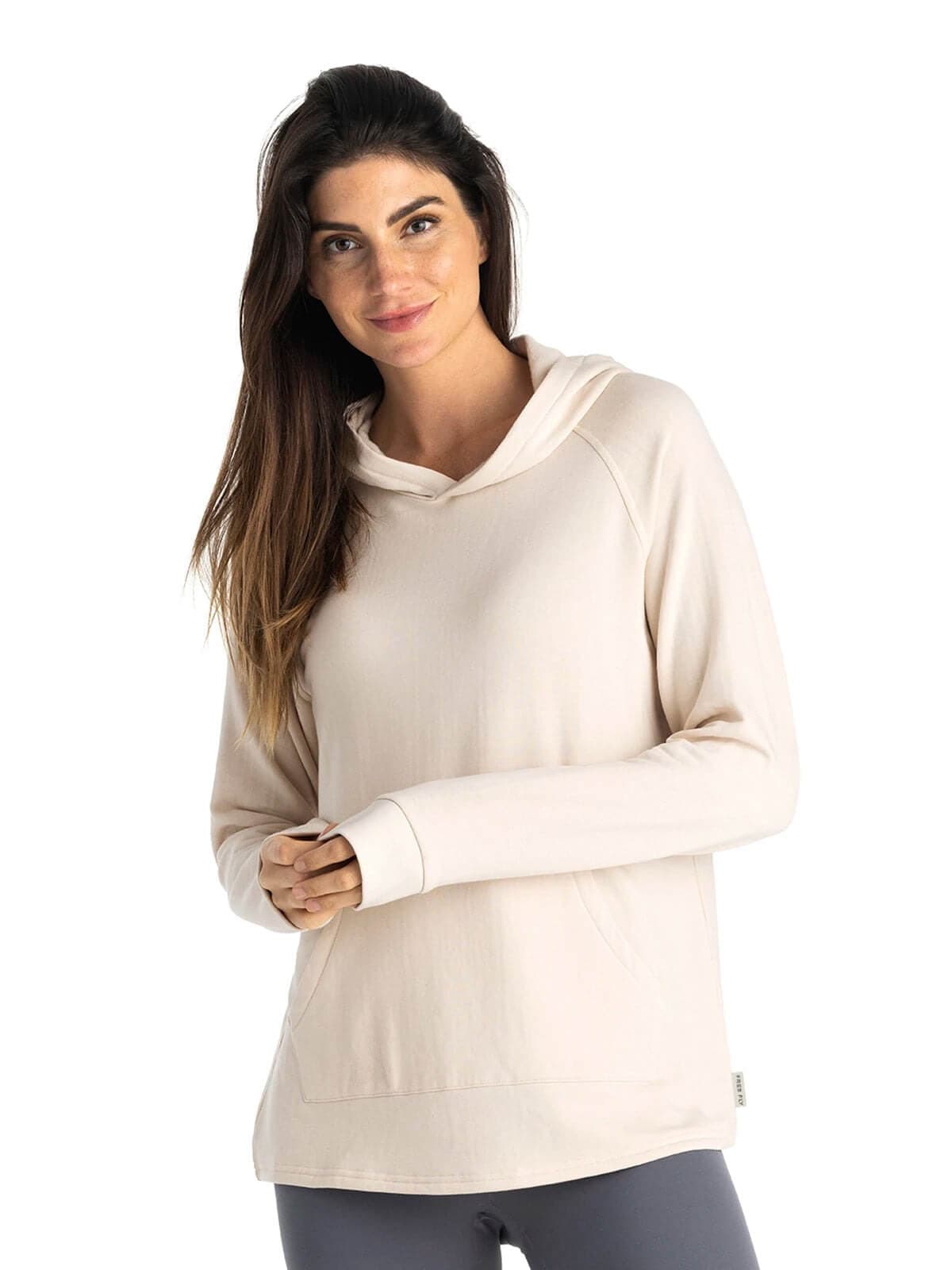 Free Fly Women's Bamboo Lightweight Fleece Hoodie - Navy LG