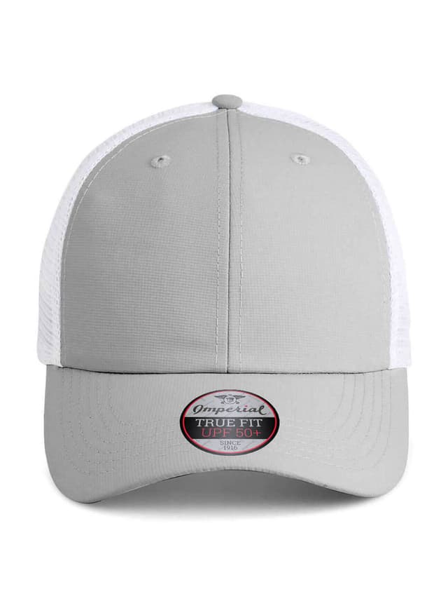 Imperial Structured Performance Meshback Hat - Light Grey / White MISC