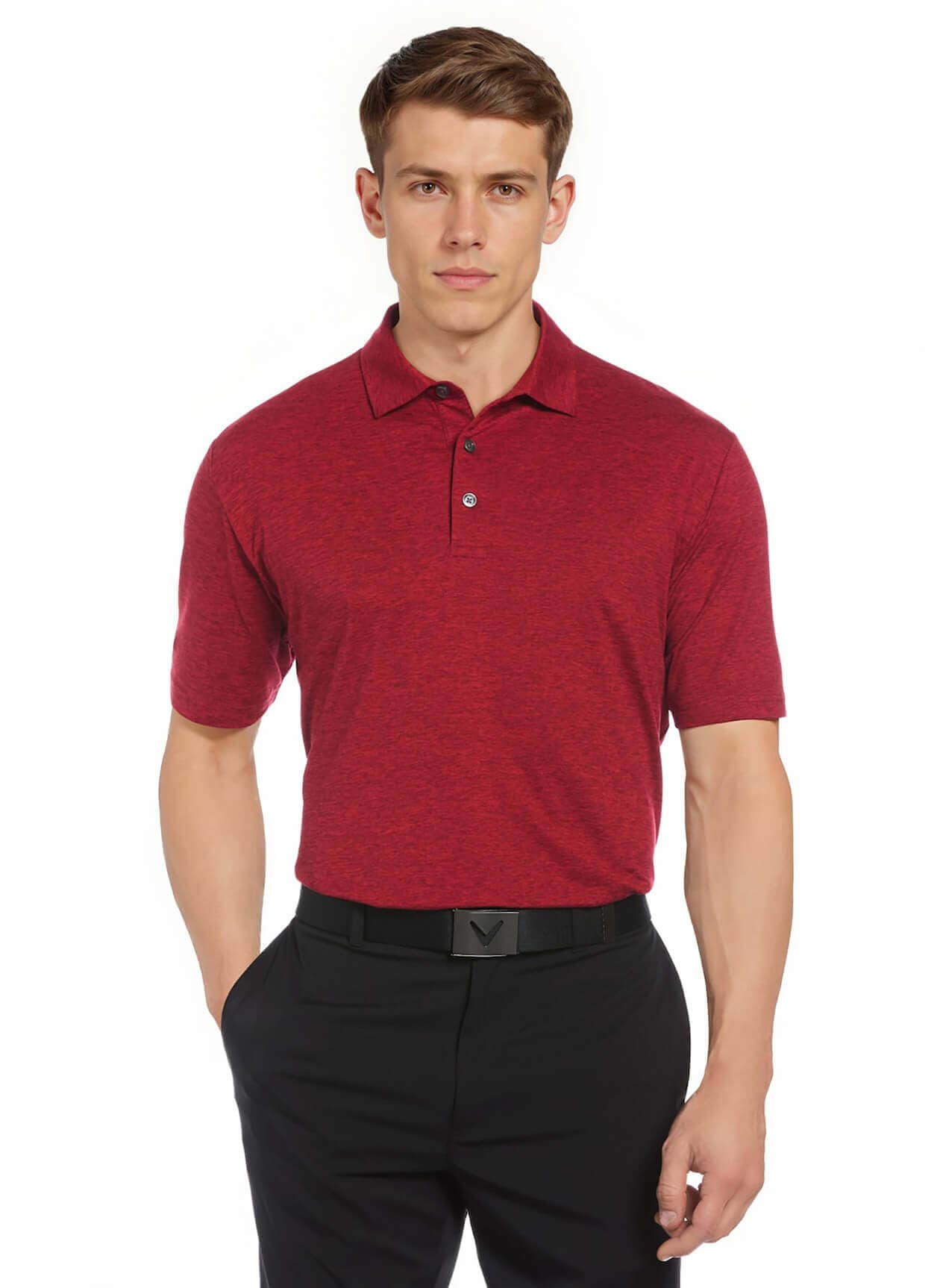 Callaway Men's Double Knit Polo - Red 3XL