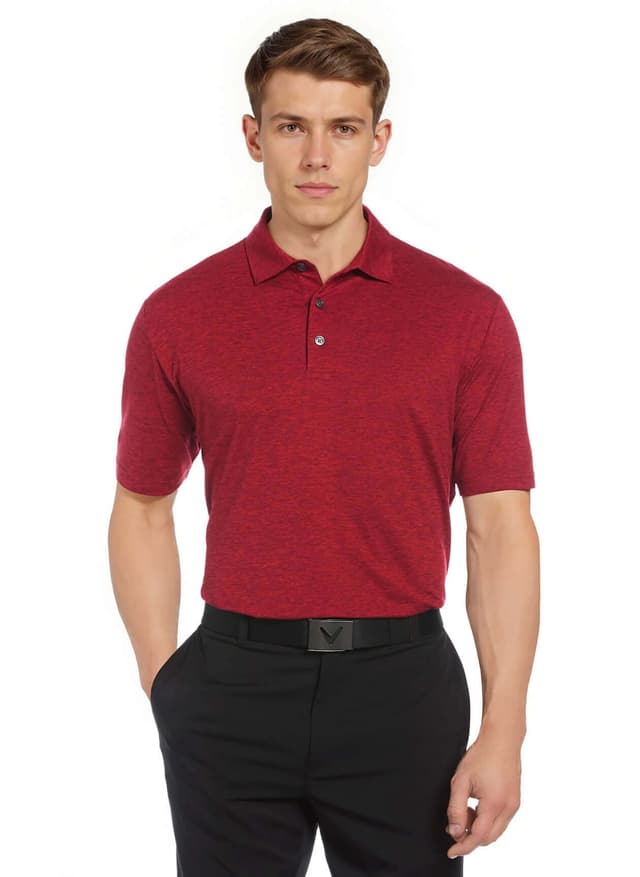 Callaway Men's Double Knit Polo - Red 3XL