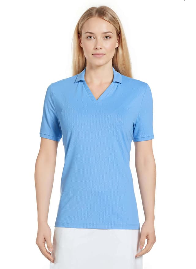 Callaway Women's Mini Geo Polo - Cyan 3XL