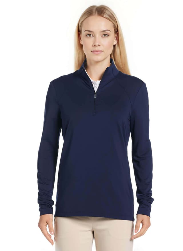 Callaway Women's Baby French Terry 1/4 Zip - Navy 3XL