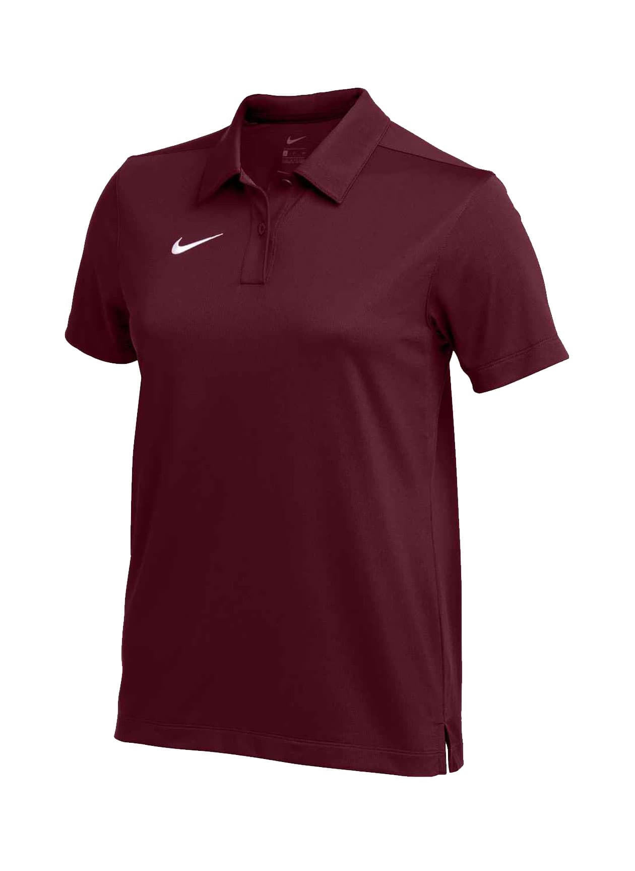 Nike Women's Dri-FIT Franchise Polo - Team Dark Maroon / Team White (669) LG