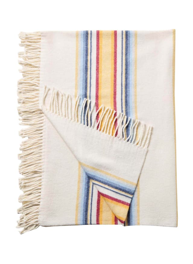 Faherty Brushed Recycled Cotton Blanket - White MISC
