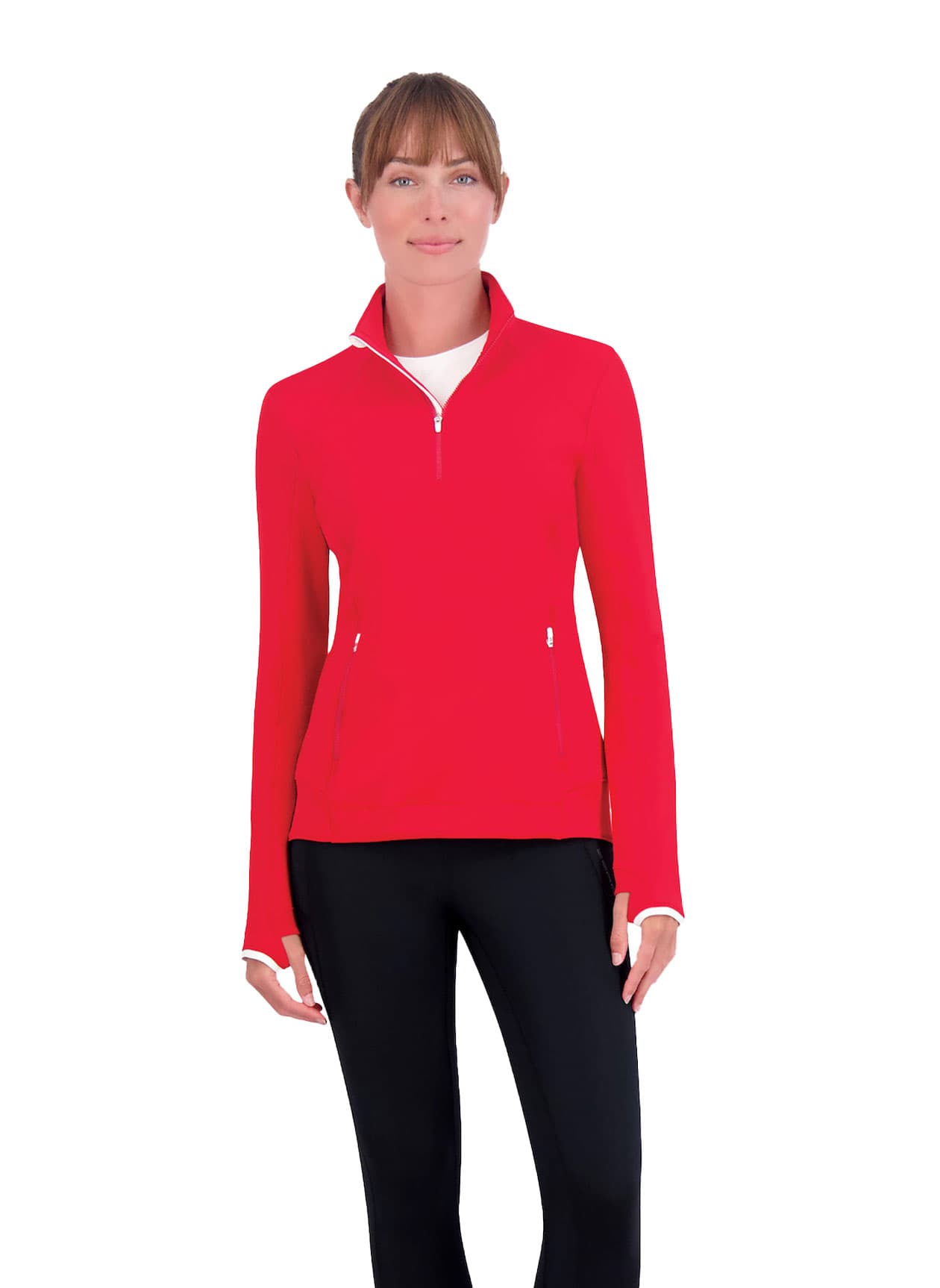 Zero Restriction Women's Sofia Z500 Quarter-Zip - Bright Red (6017) LG