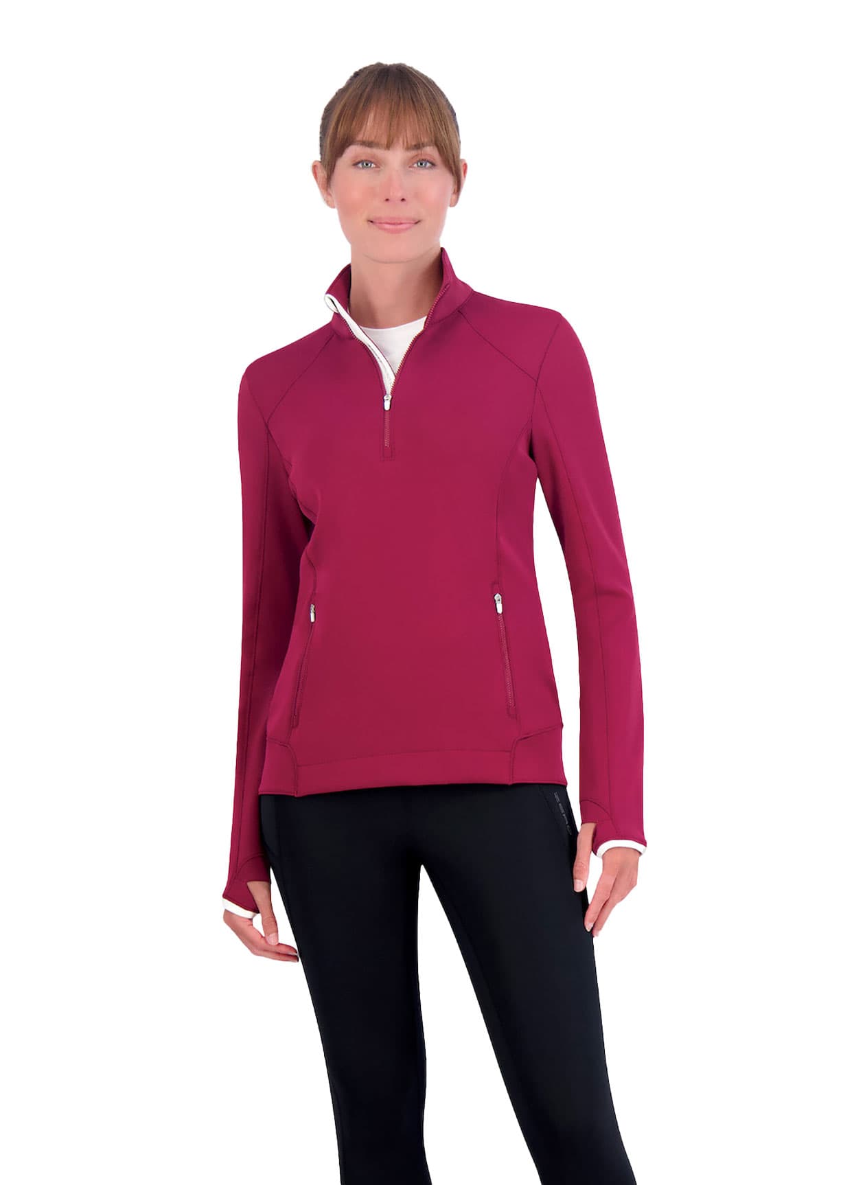Zero Restriction Women's Sofia Z500 Quarter-Zip - Maroon (6019) LG