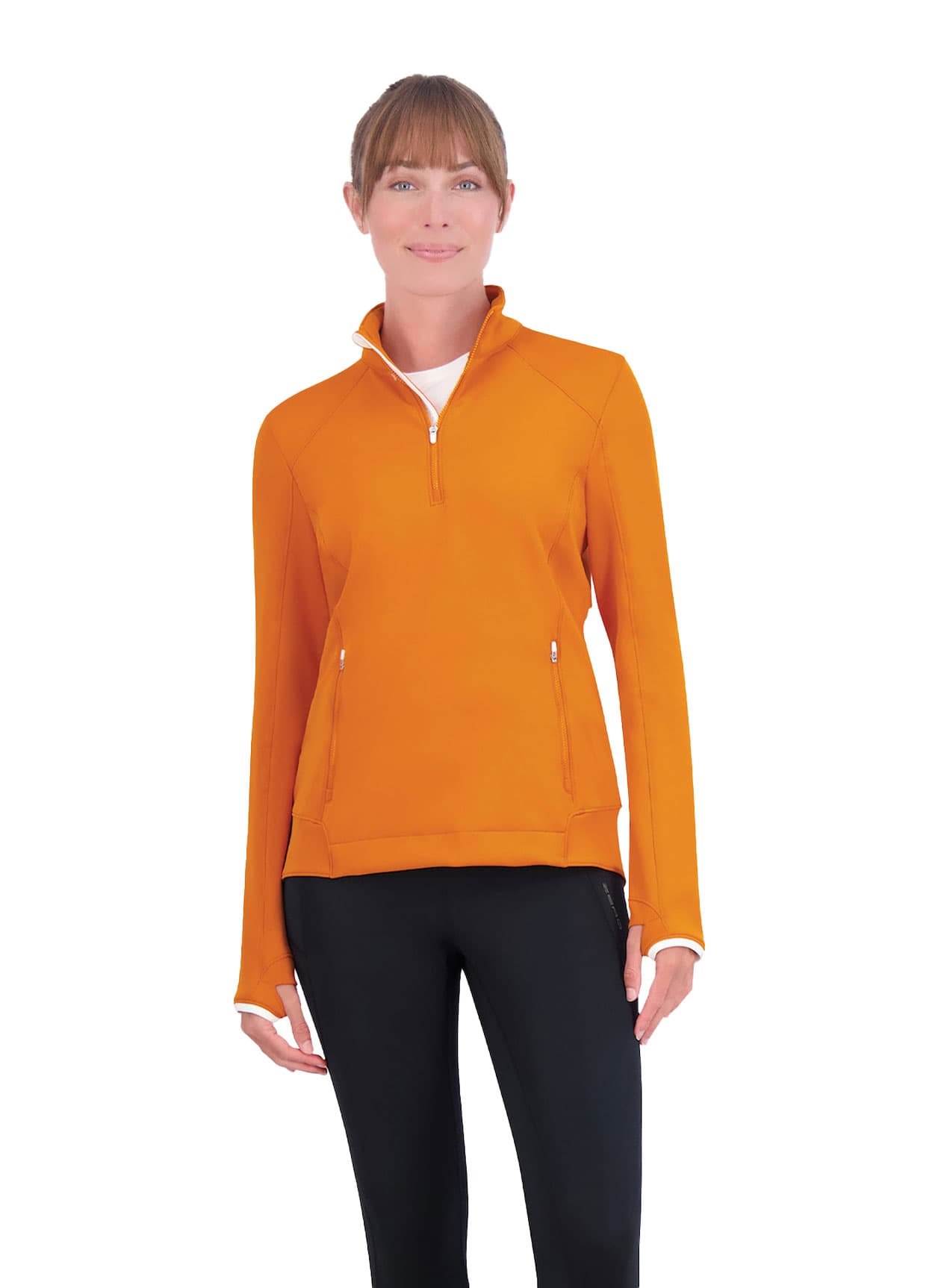 Zero Restriction Women's Sofia Z500 Quarter-Zip - Burnt Orange (845) LG