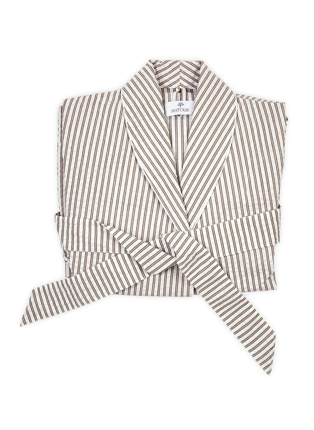 Matouk Matteo Robe - Brown M/L