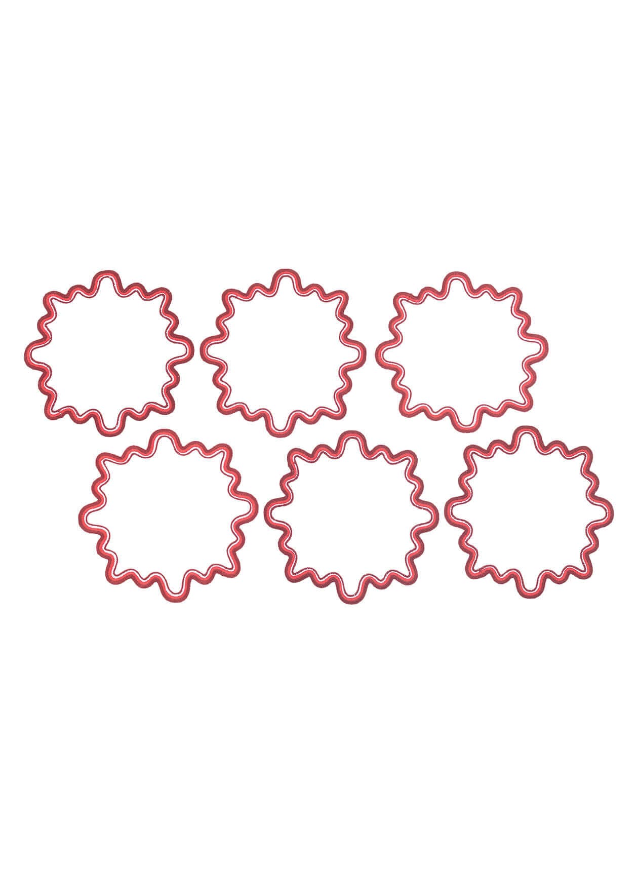 Matouk Wave Cocktail Napkin - Set of 6 - Scarlet (SCA) MISC
