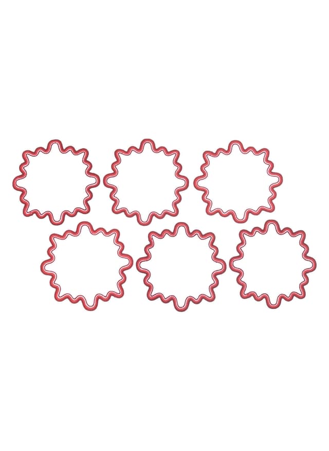 Matouk Wave Cocktail Napkin - Set of 6 - Scarlet (SCA) MISC
