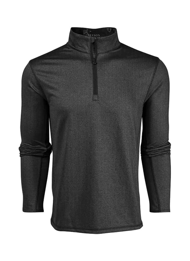 Greyson Men's Tate Herringbone Quarter-Zip - Black LG