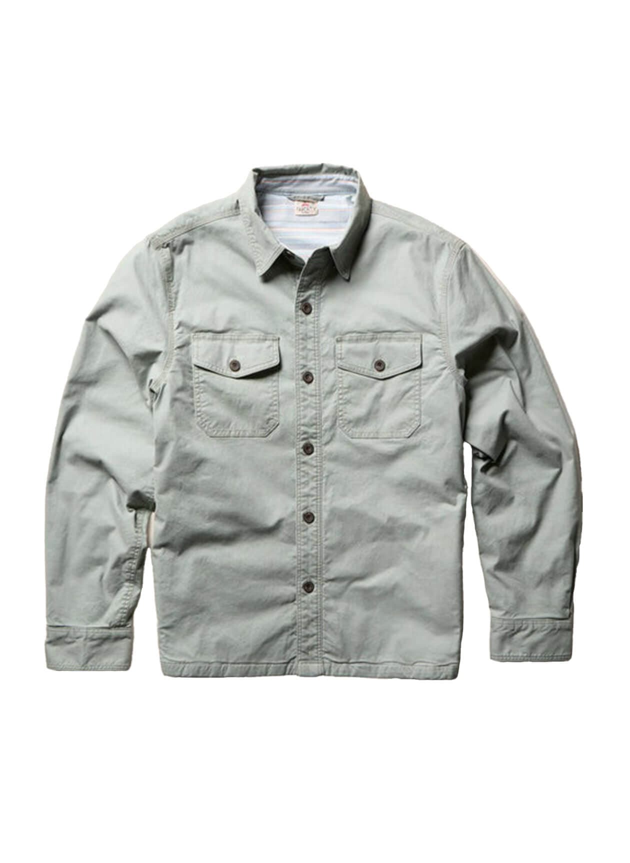 Faherty Men's Lakeside CPO Shirt - Green LG
