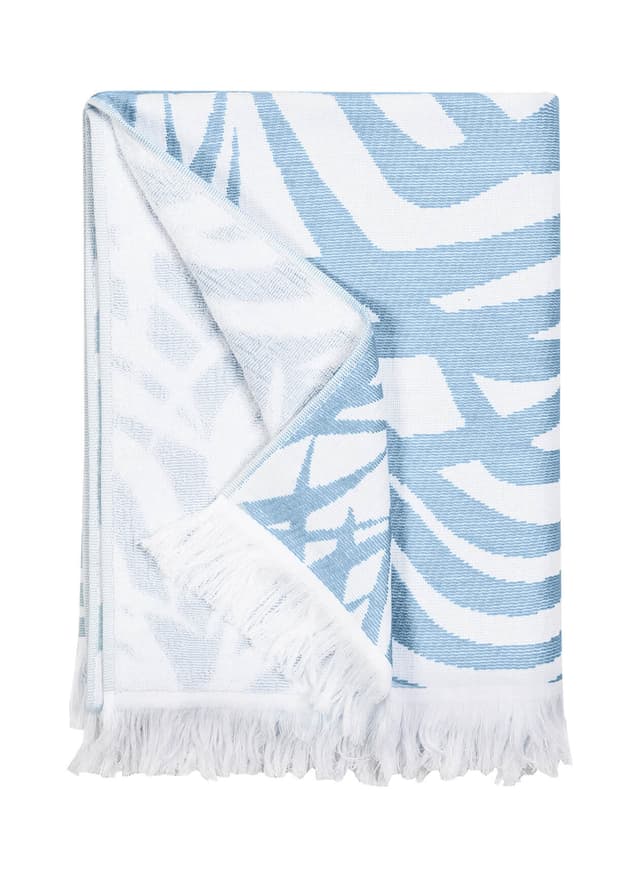 Matouk Zebra Palm Beach Towel - Blue MISC