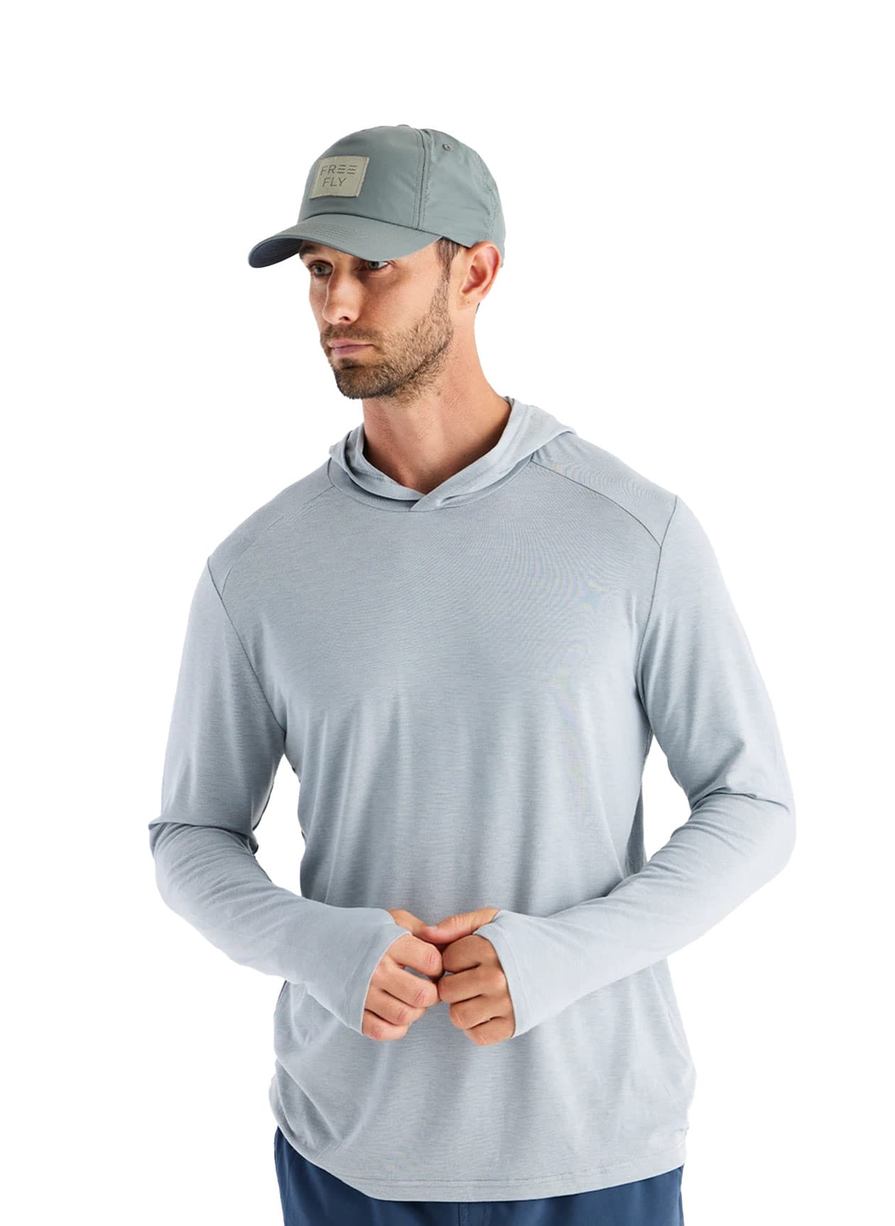 Free Fly Men's Bamboo Shade Hoodie - Light Grey 3XL