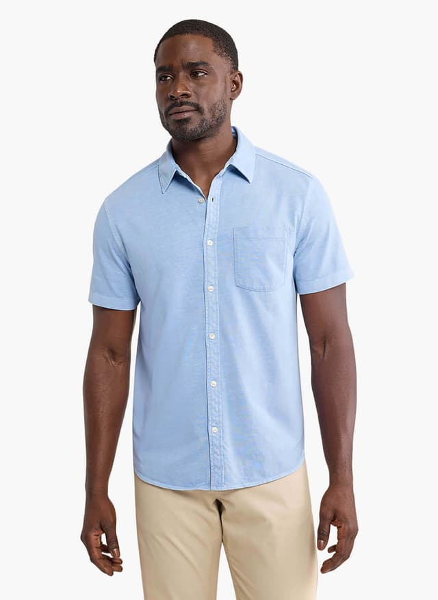 Fair Harbor Men's Saltaire Shirt - Cyan LG