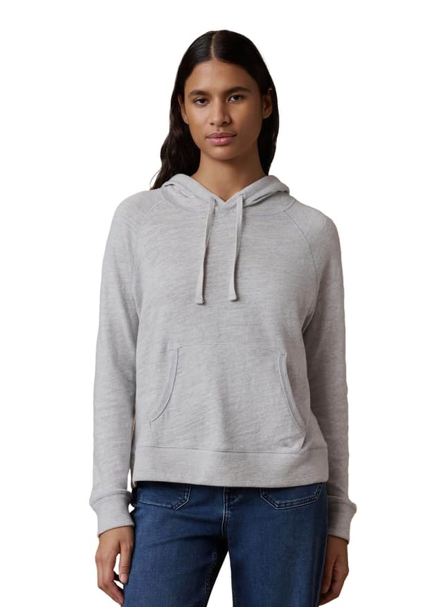 Faherty Women's Sunwashed Slub Hoodie - Light Grey LG