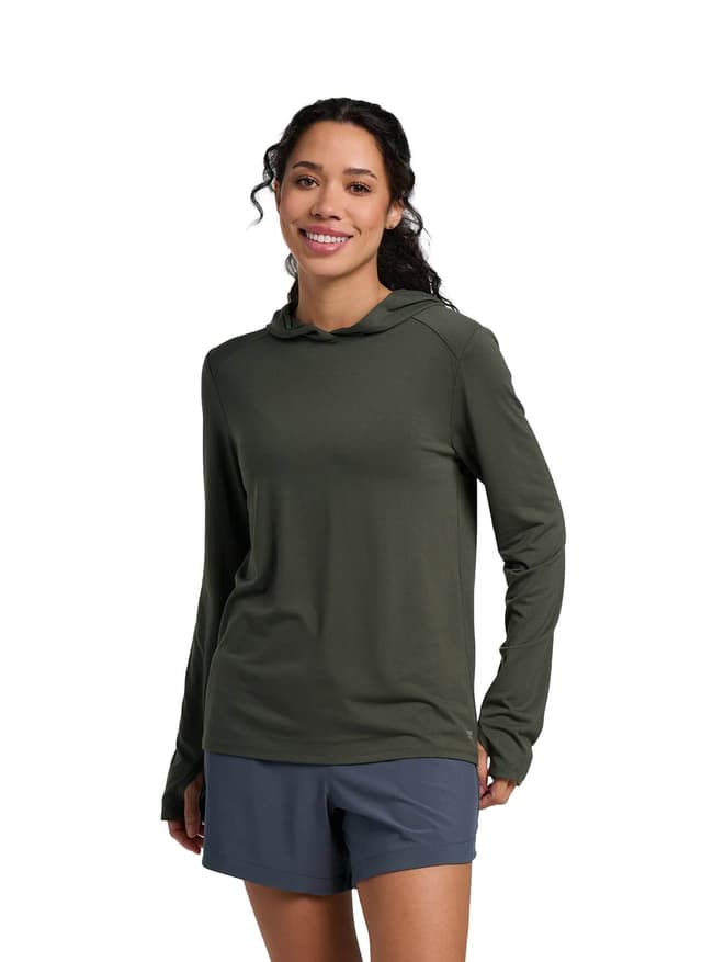 Free Fly Women's Bamboo Shade Hoodie II - Dark Forest LG