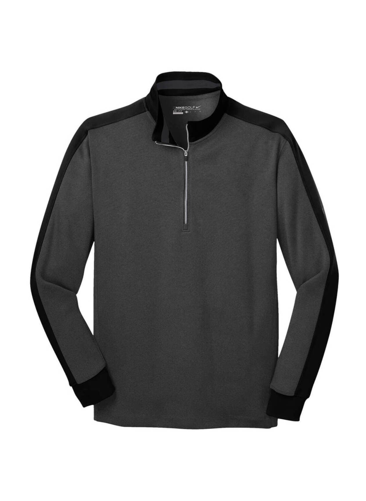Nike Men's Dri-FIT Striped Collar Half-Zip - Anthracite Heather / Black 3XL