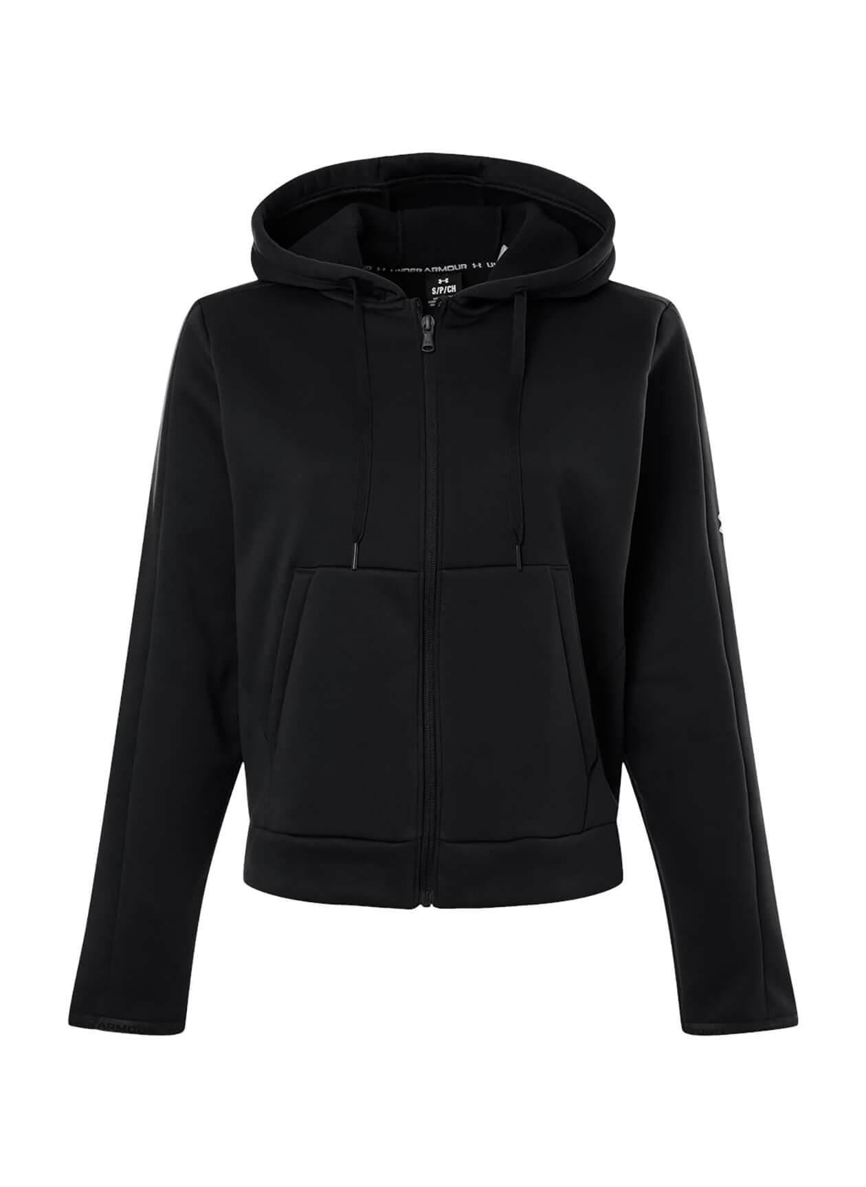Under Armour Women's Armour Fleece Pro Full-Zip Hoodie - Black LG