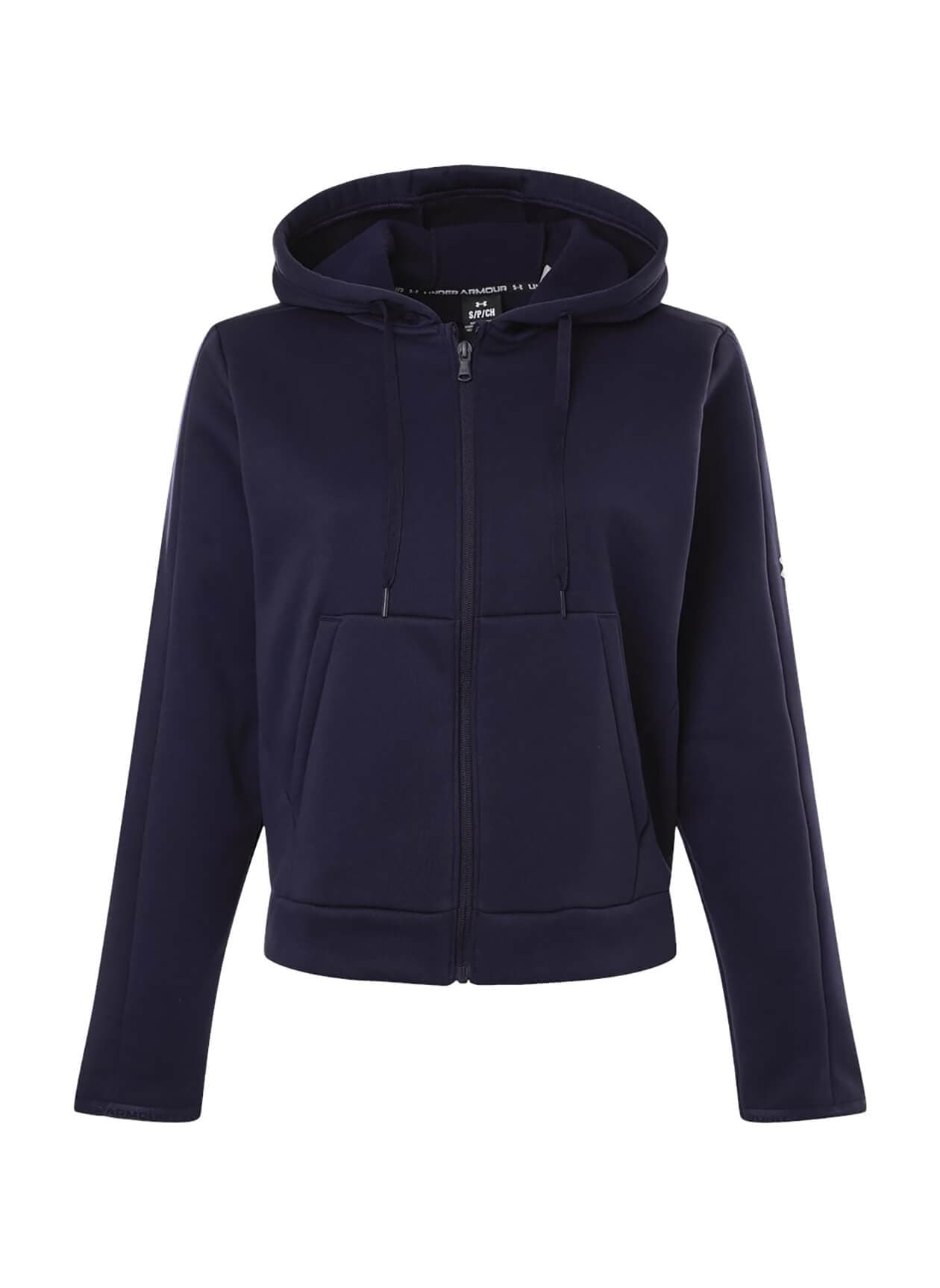 Under Armour Women's Armour Fleece Pro Full-Zip Hoodie - Navy LG