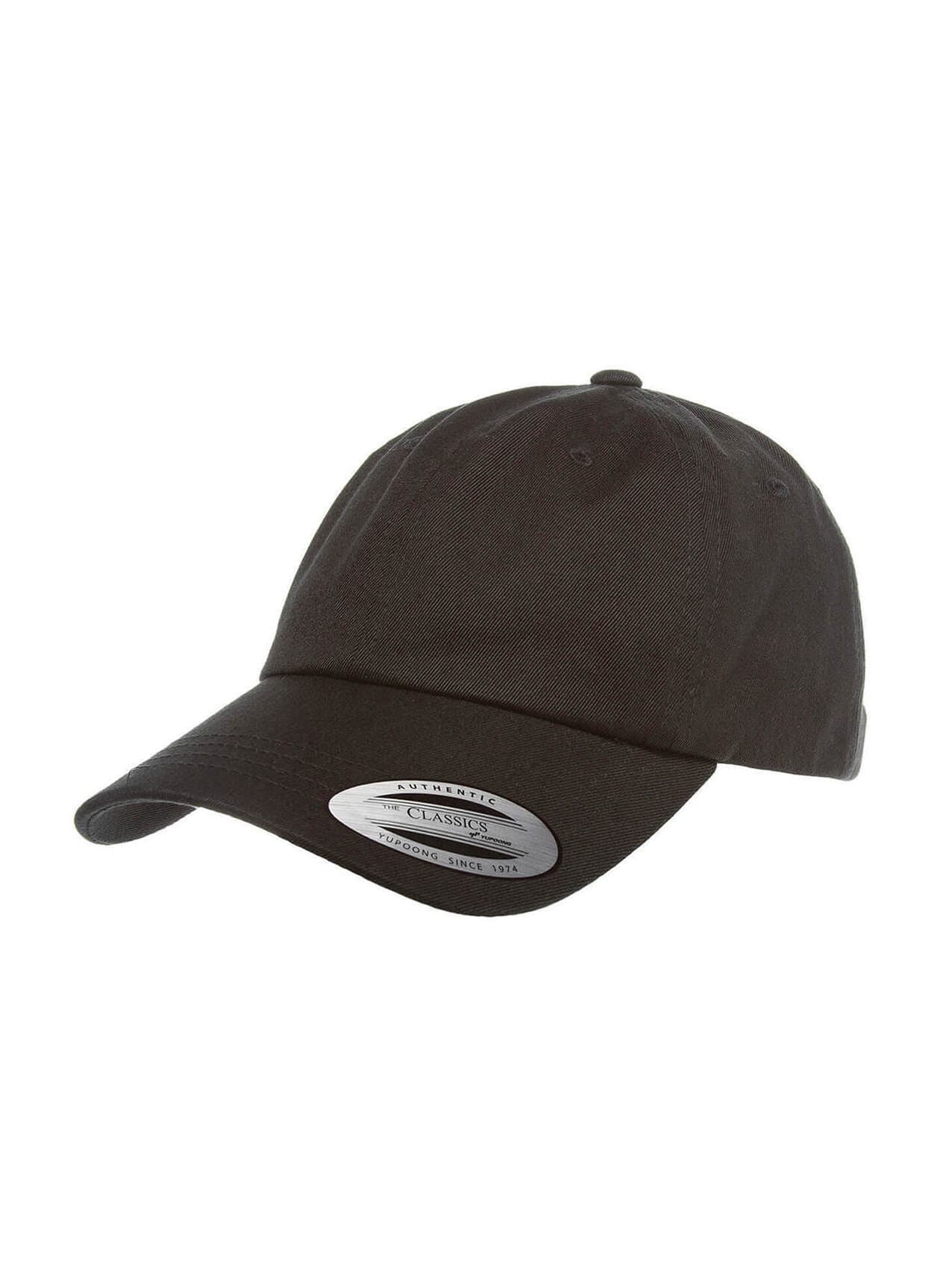Yupoong Low-Profile Cotton Twill Dad Hat - Black MISC