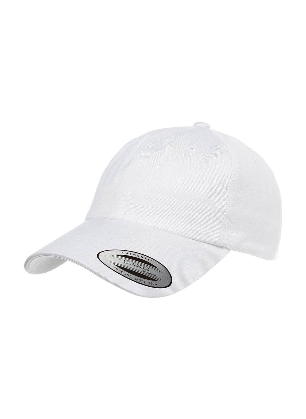 Yupoong Low-Profile Cotton Twill Dad Hat - White MISC