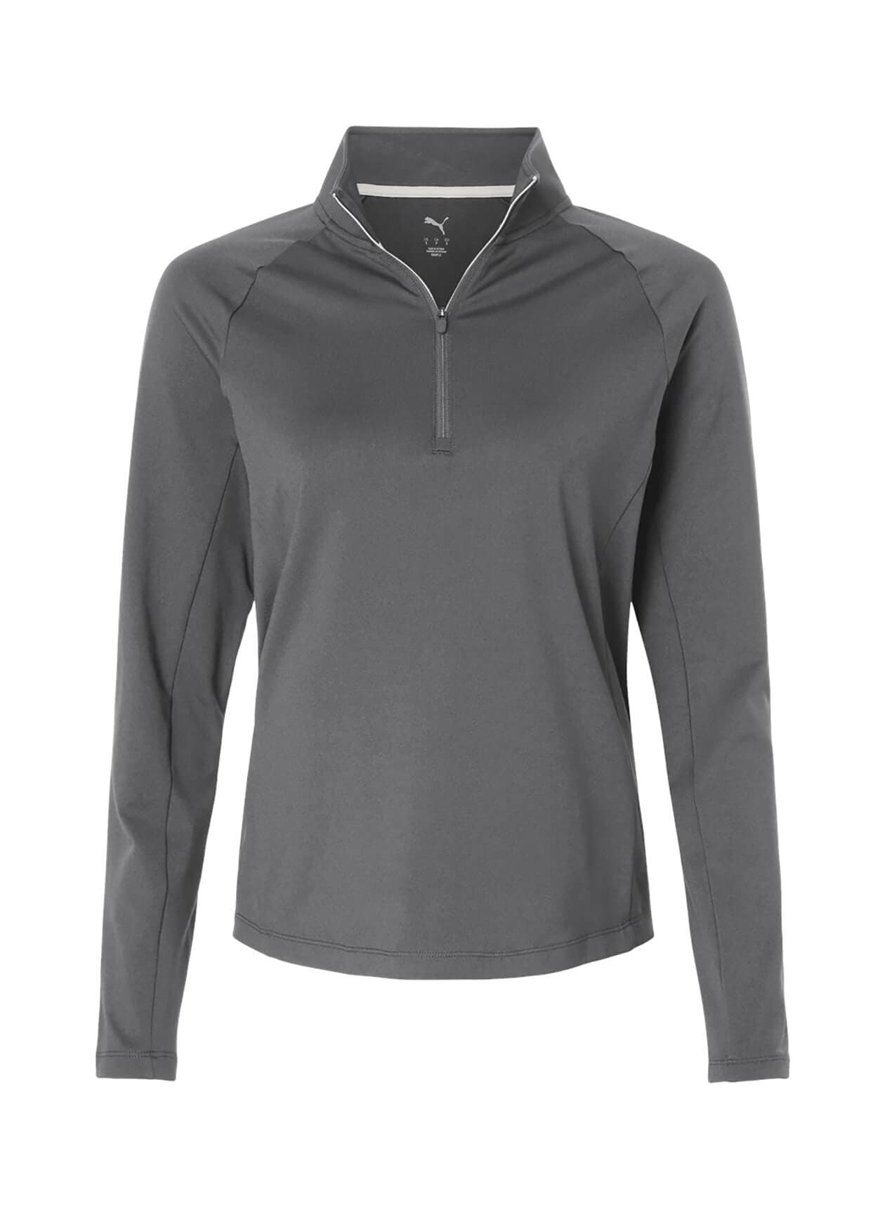 PUMA Women's Pure 2.0 Quarter-Zip - Dark Grey LG