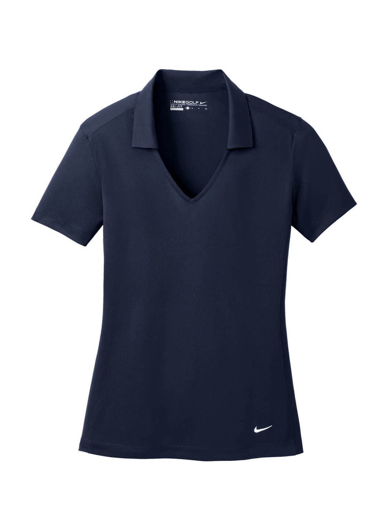 Nike Women's Dri-FIT Vertical Mesh Polo - Marine (NVY) LG