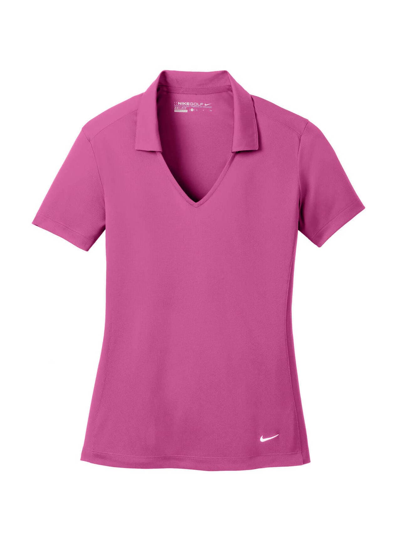 Nike Women's Dri-FIT Vertical Mesh Polo - Pink LG