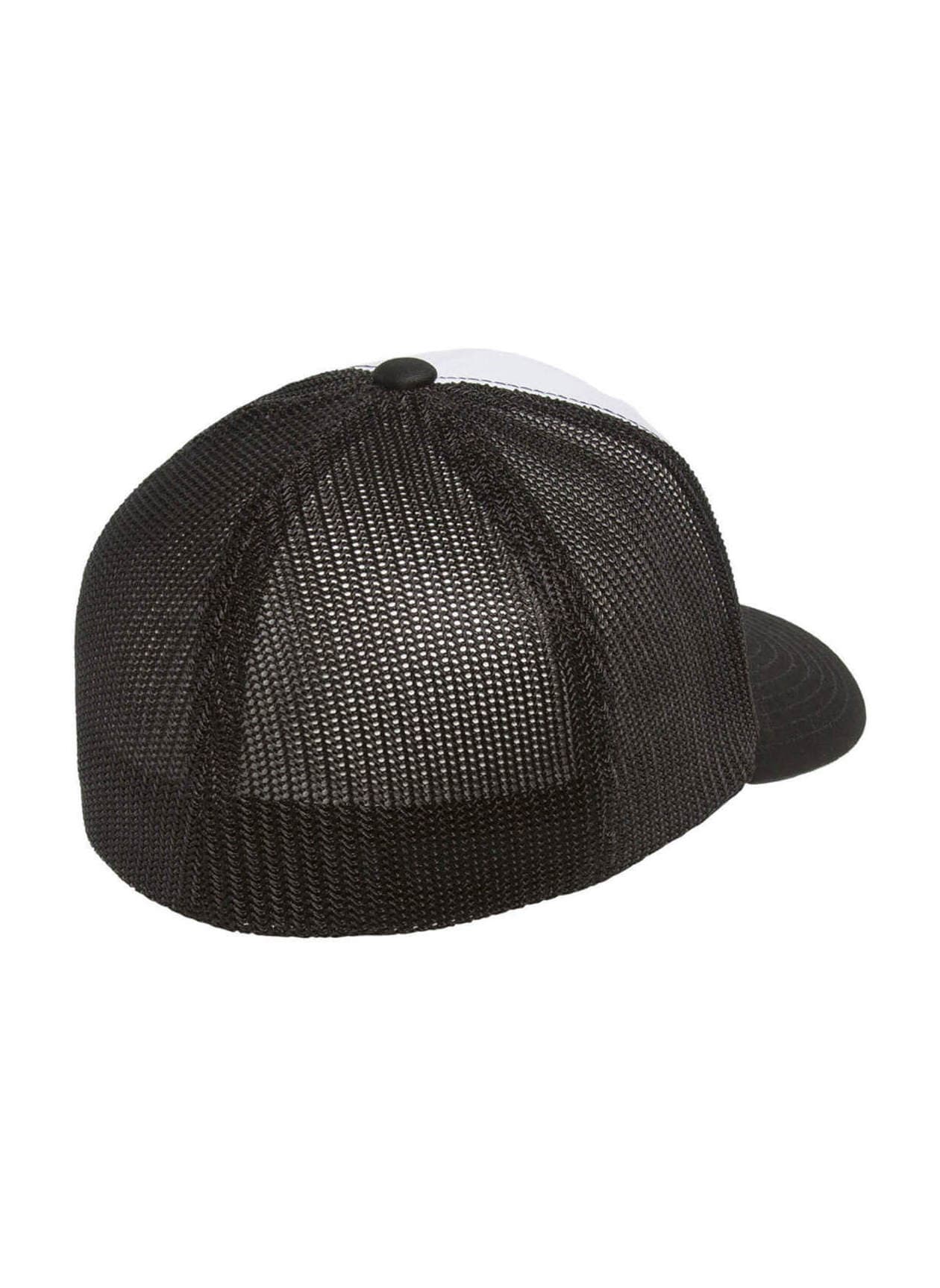 Yupoong Flexfit Trucker Mesh with White Front Panels Hat - Black MISC