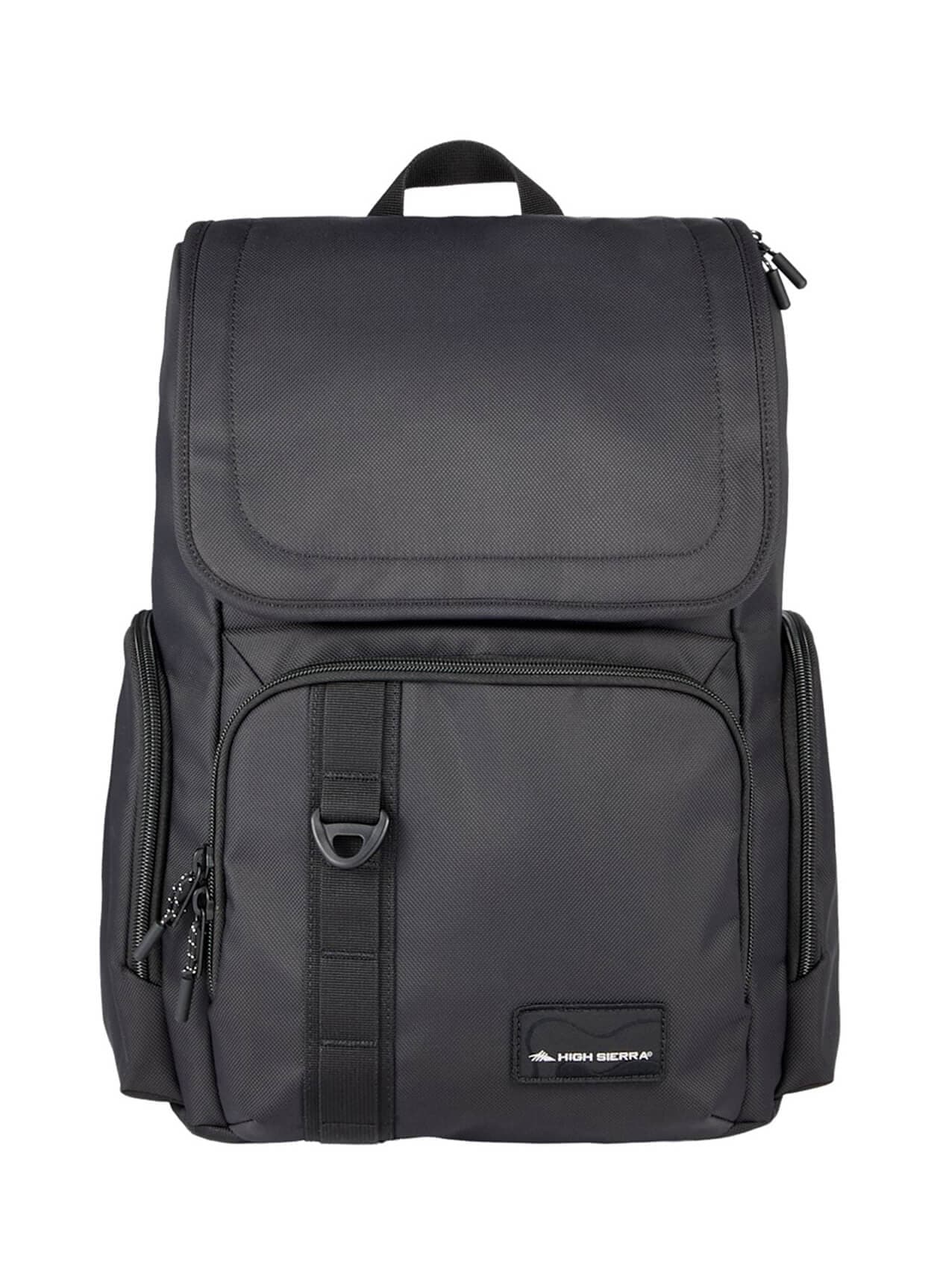 High Sierra Trekpoint Flap Backpack - Black MISC
