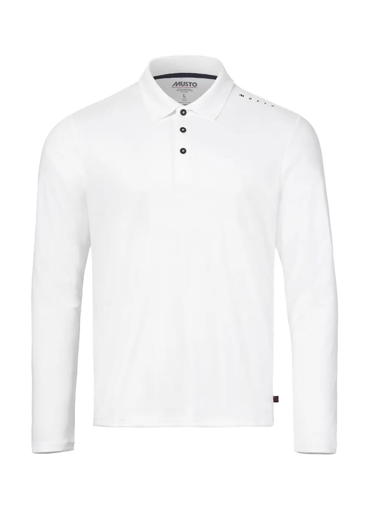 Musto Evo Crew Sunblock Long-Sleeve Polo - White 3XL