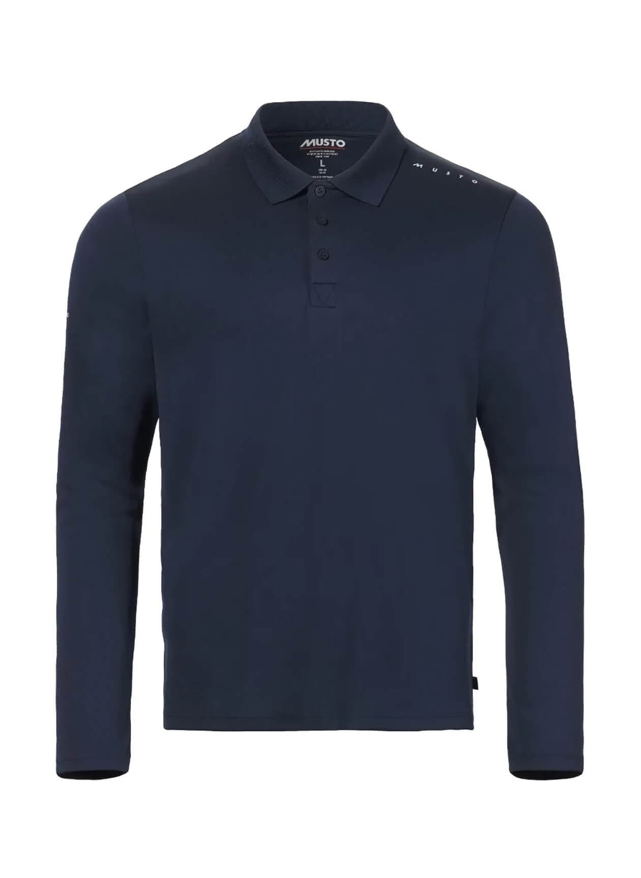 Musto Evo Crew Sunblock Long-Sleeve Polo - Navy 3XL