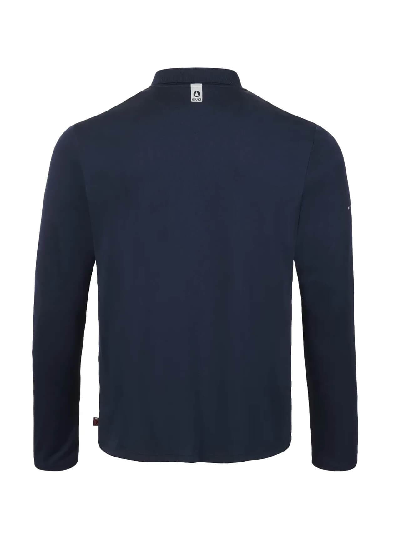 Musto Evo Crew Sunblock Long-Sleeve Polo - Navy 3XL